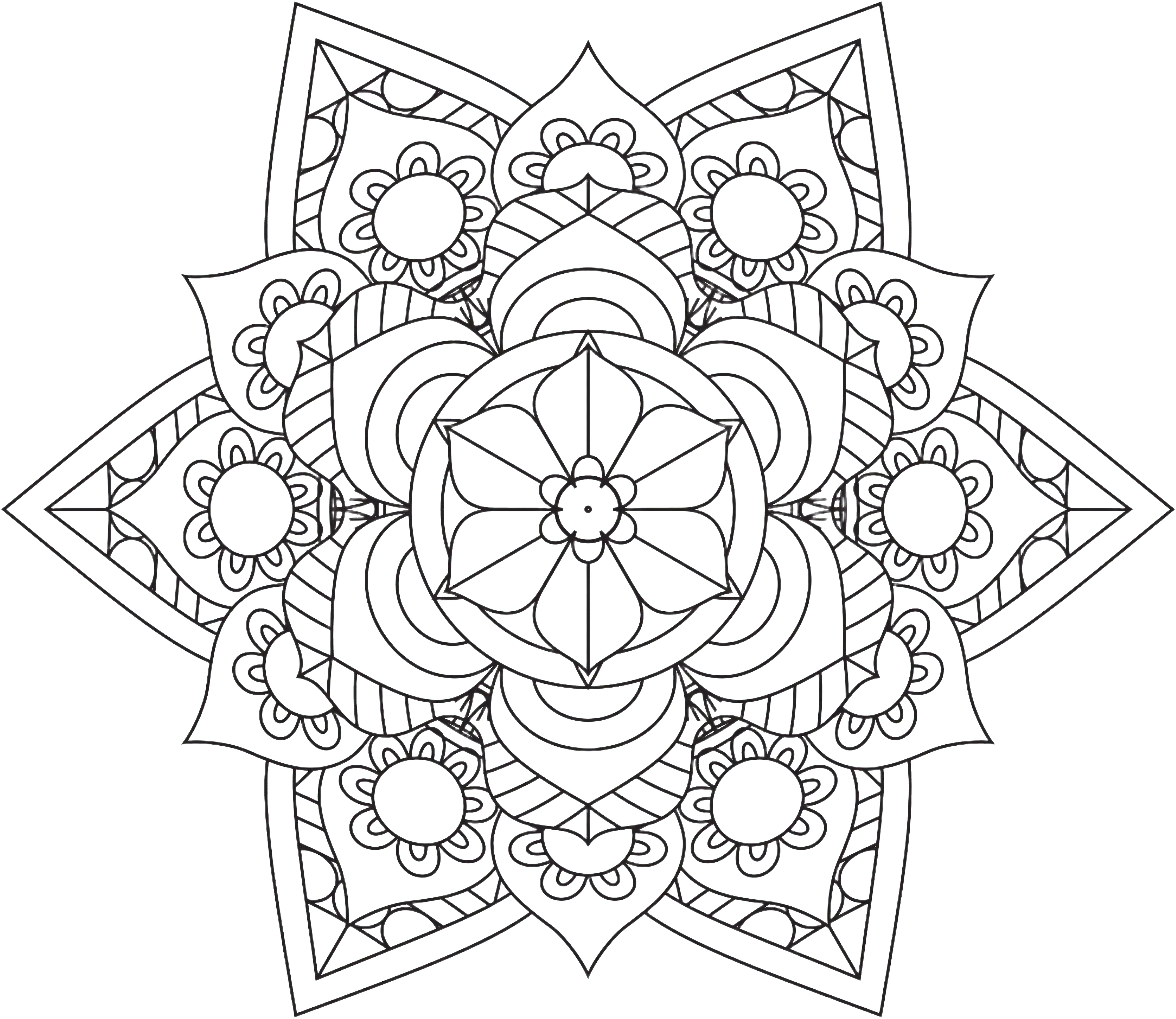 Motif mandala complexe