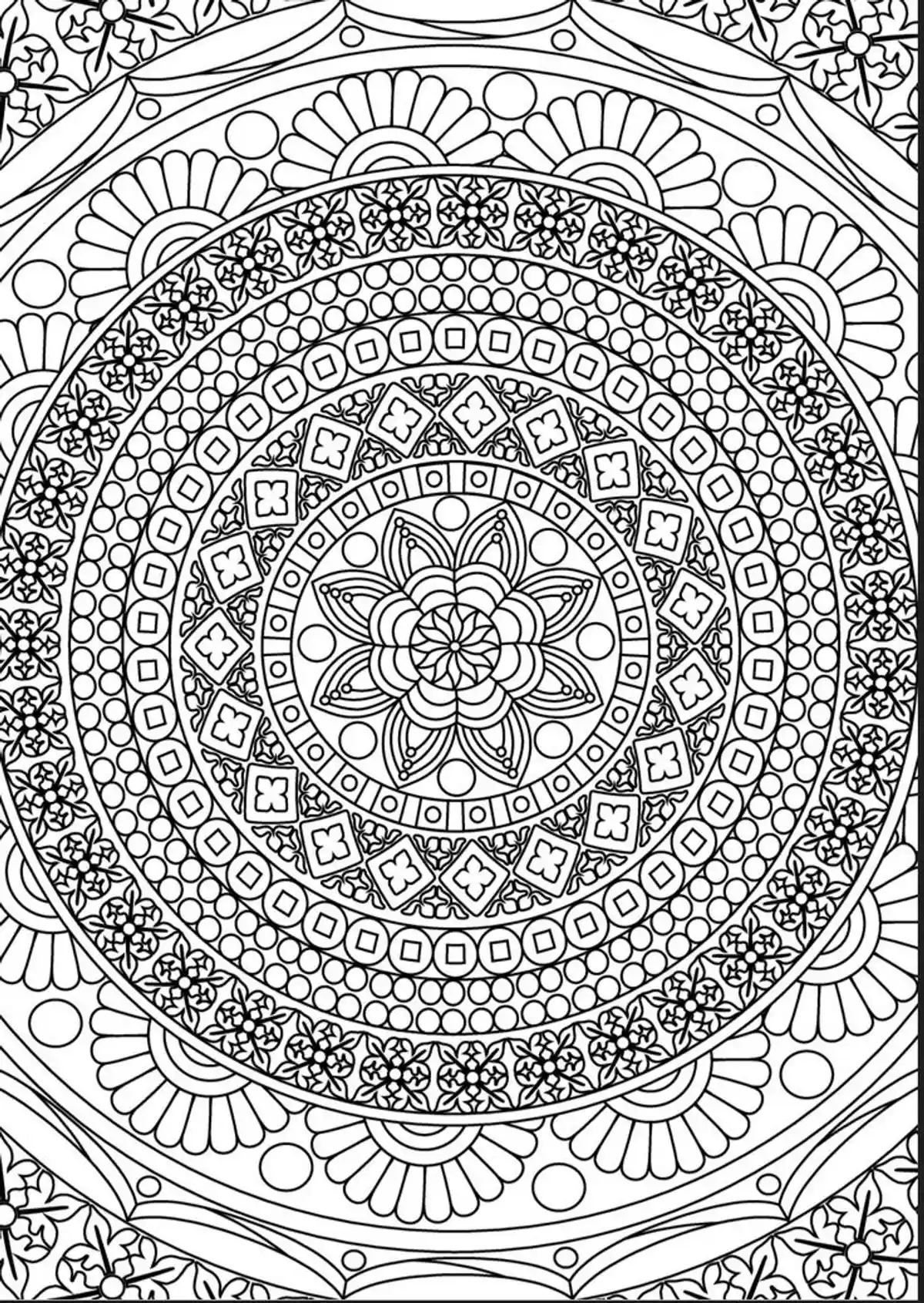 Motif mandala complexe