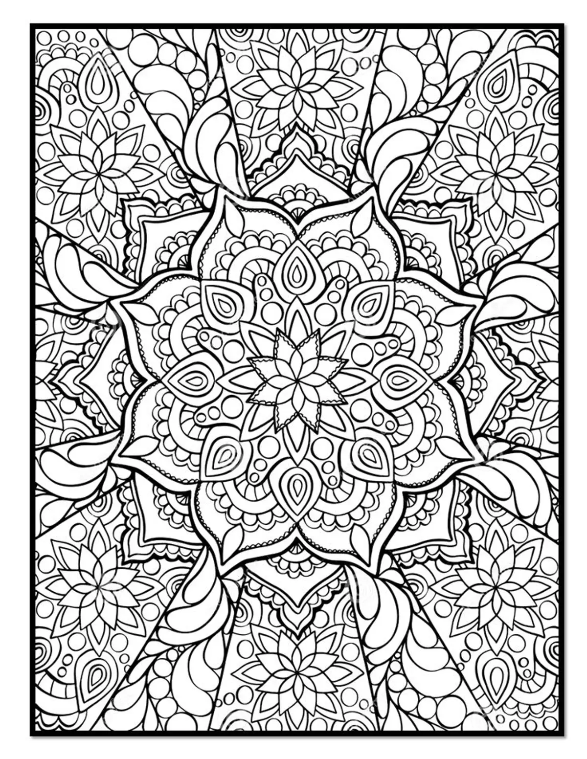 Motif mandala complexe